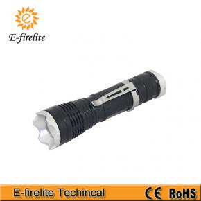 EF-3520 Zoom led flashlight with metal clip