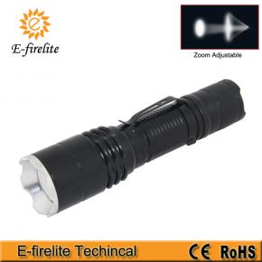 EF-3523 zoom led flashlight with metal clip