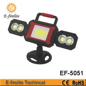 EF-5051 2000lm Rechargeable Battery Folding Led Work Light With High Bright COB Light